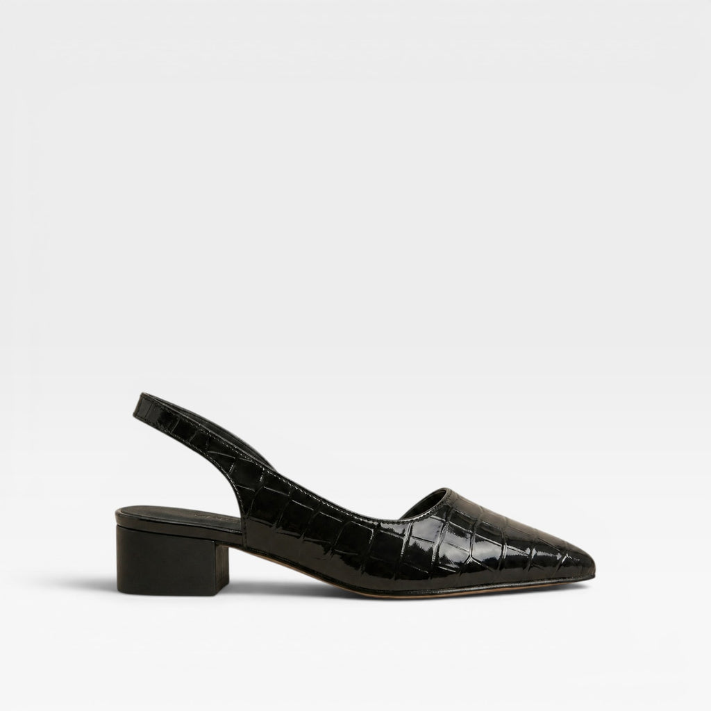 Women’s Slingback Heels – Pointed Toe Block Heel Pumps