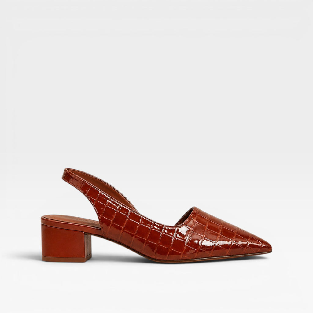 Women’s Slingback Heels – Pointed Toe Block Heel Pumps