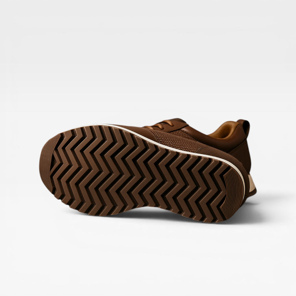 Baskets en cuir de vache pour hommes – Sneakers classiques à lacets décontractées