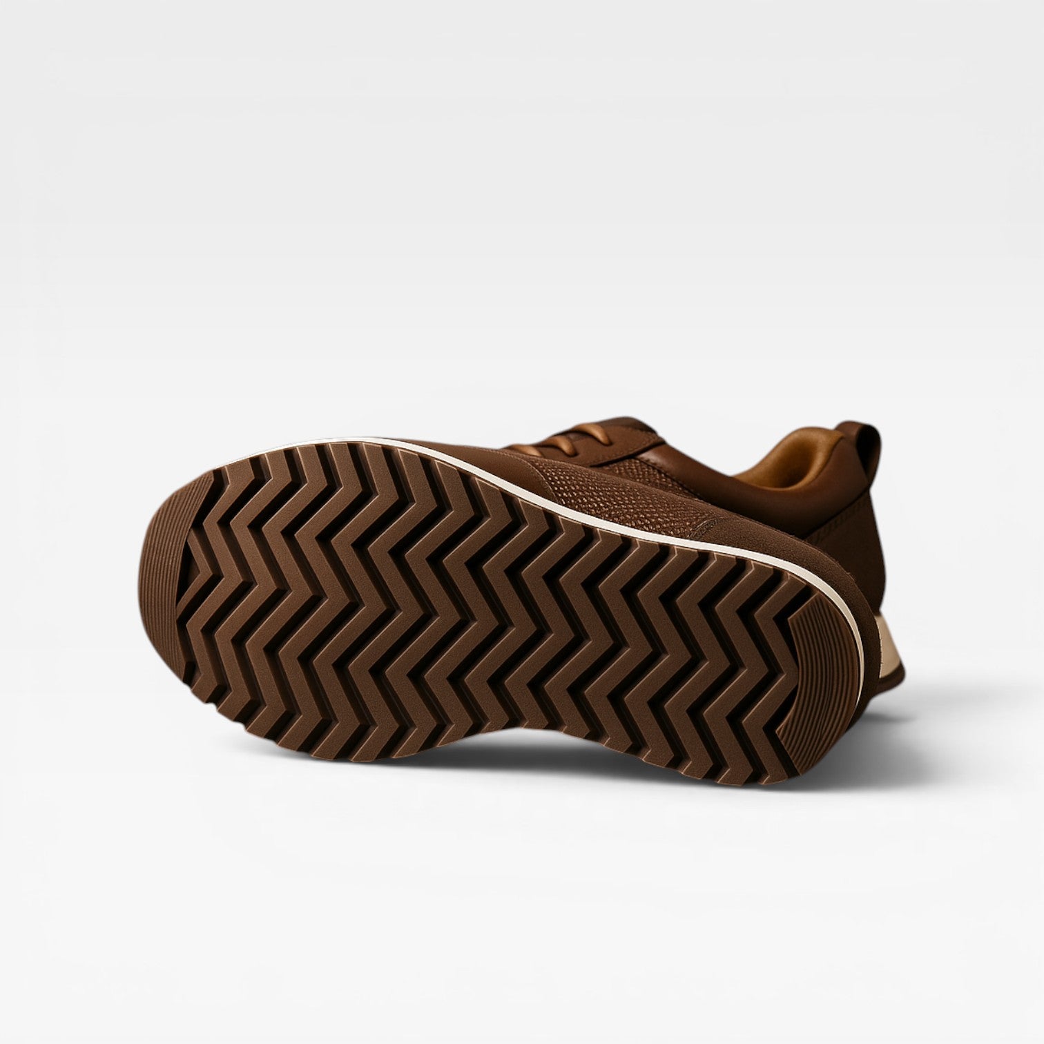 Baskets en cuir de vache pour hommes – Sneakers classiques à lacets décontractées