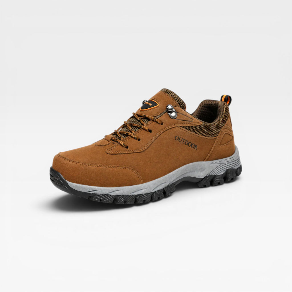 Men's Outdoor Walking Shoes – Suede Lace Up Comfortable Hiking Trainers