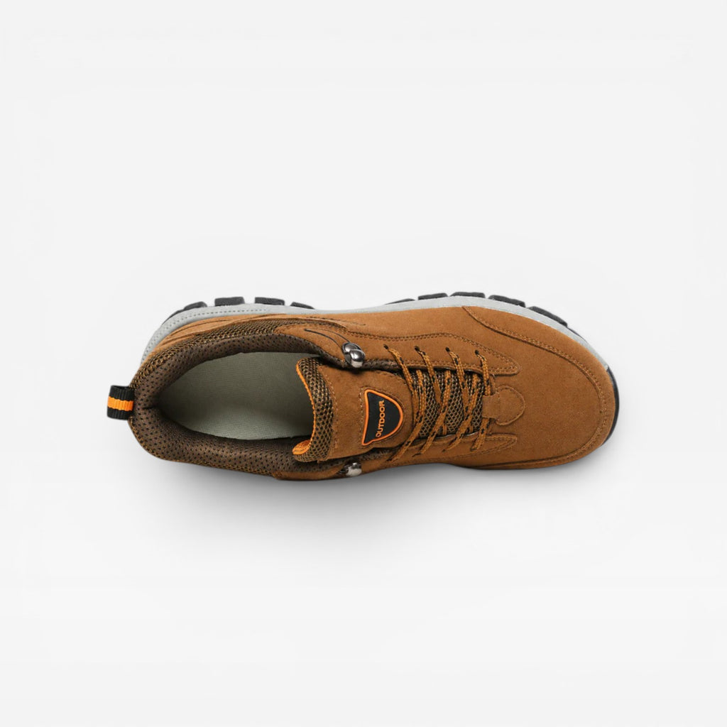 Men's Outdoor Walking Shoes – Suede Lace Up Comfortable Hiking Trainers