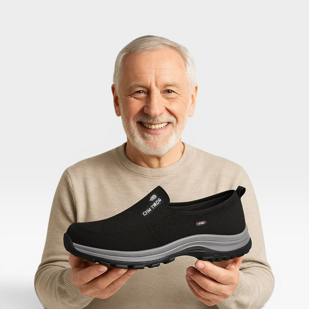Chaussures de sport outdoor à enfiler pour hommes – Chaussures de marche confortables et rembourrées  