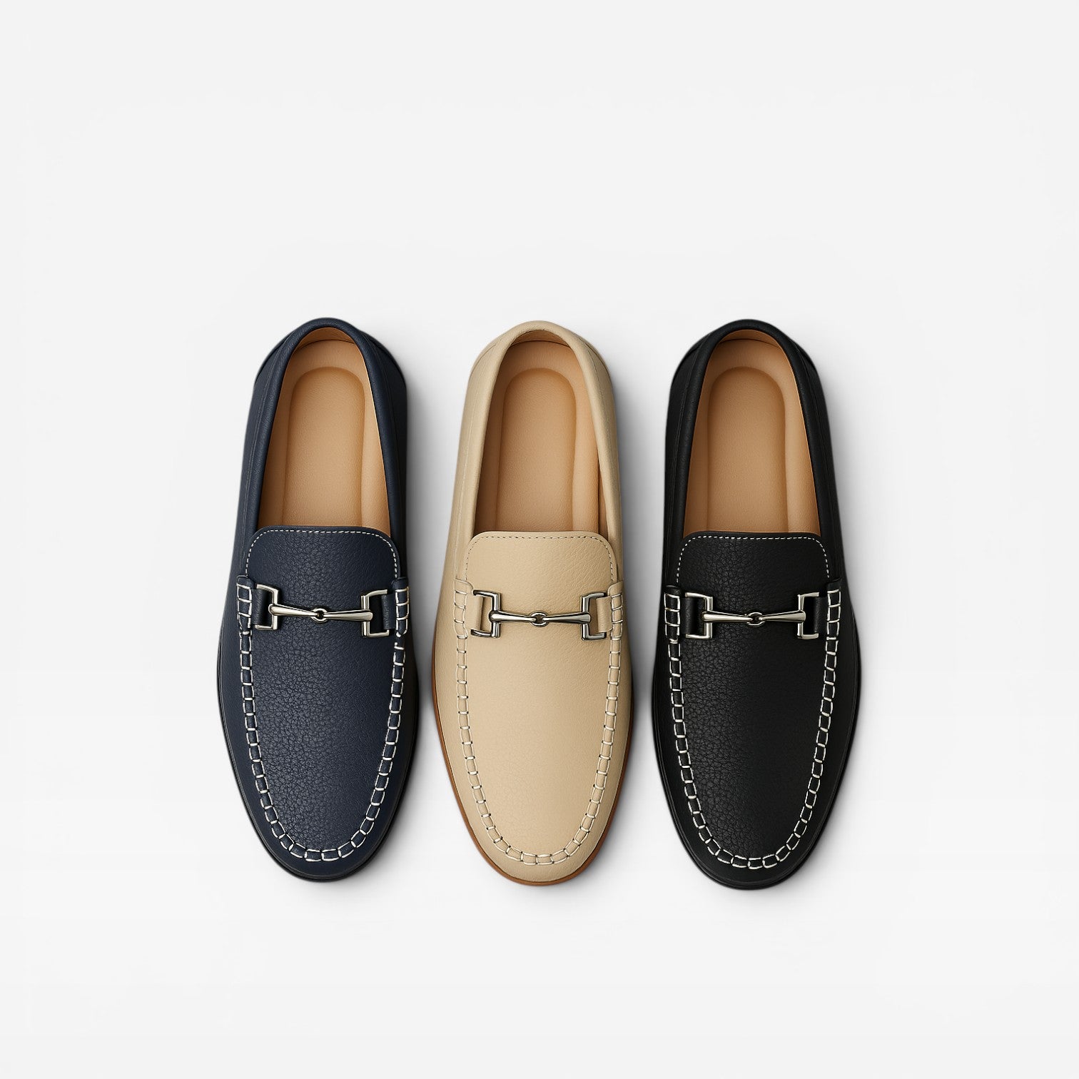 Mocassins en cuir souple pour hommes – Chaussures classiques, faciles à enfiler et raffinées pour tous les jours