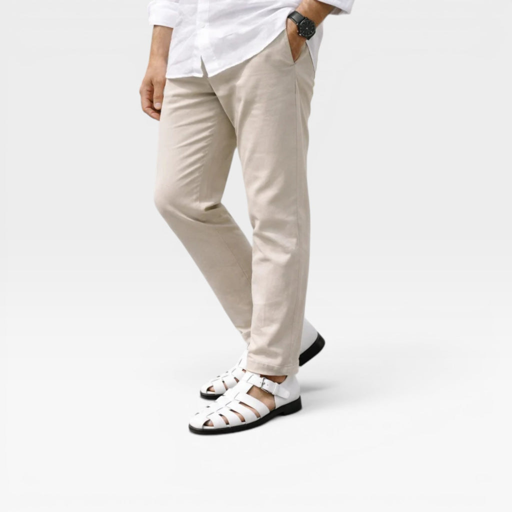 Sandales de pêcheur en cuir pour hommes – Style estival classique à bout fermé  