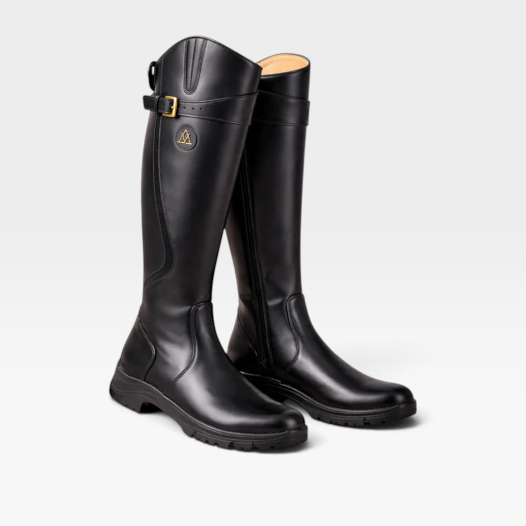 Women's Tall Country Boots – Waterproof Buckle Strap Riding Boots
