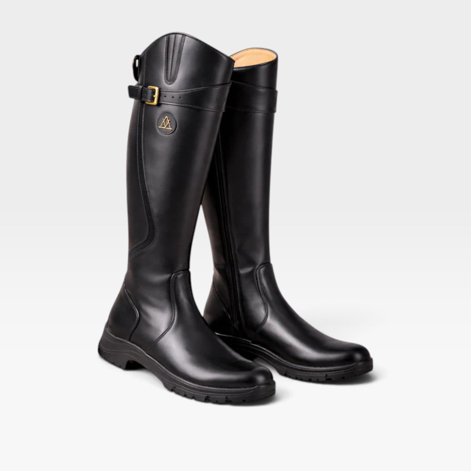 Women's Tall Country Boots – Waterproof Buckle Strap Riding Boots
