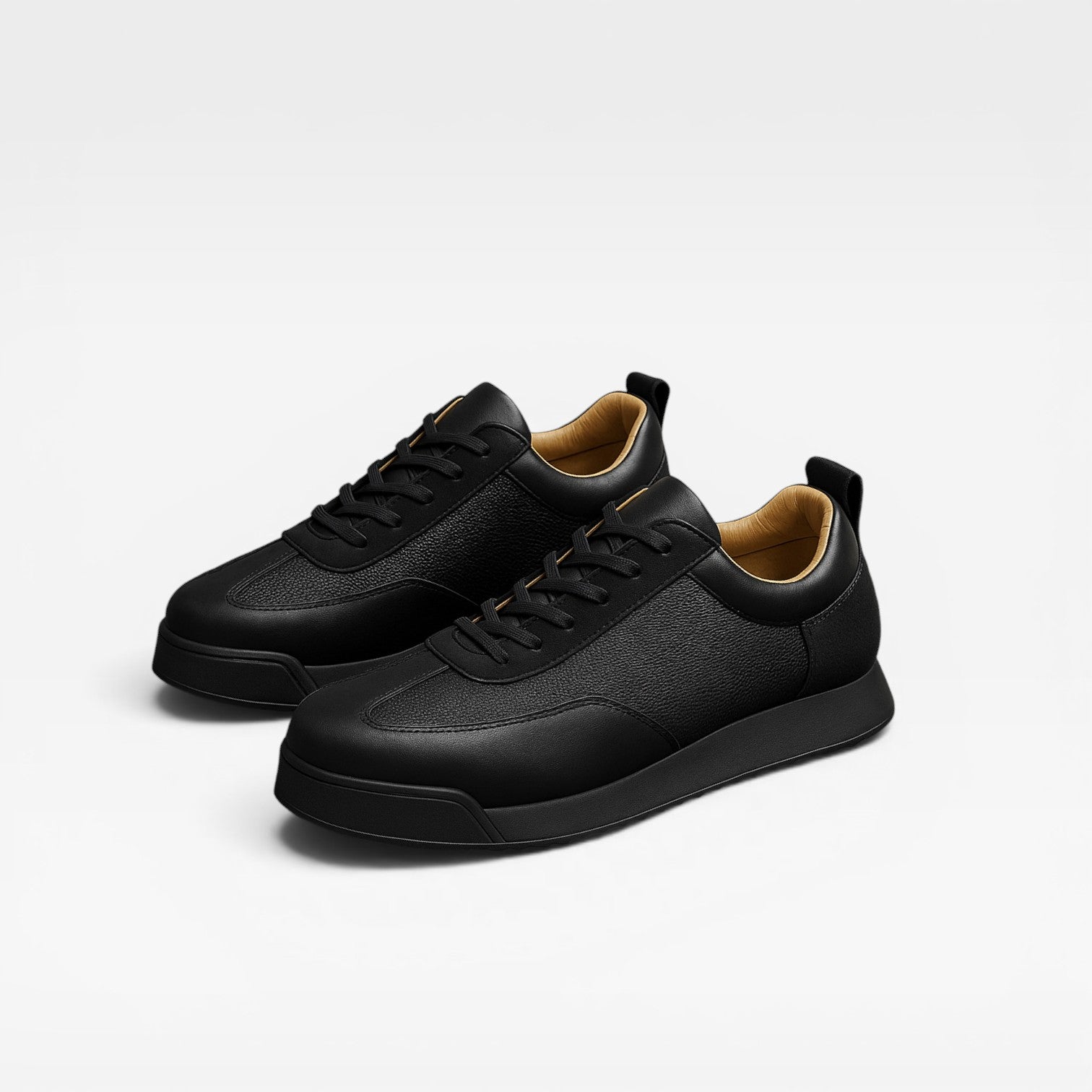 Baskets en cuir de vache pour hommes – Sneakers classiques à lacets décontractées