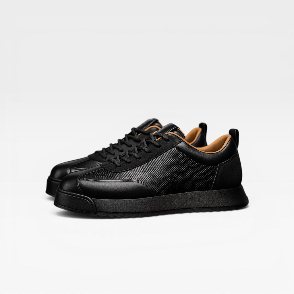 Baskets en cuir de vache pour hommes – Sneakers classiques à lacets décontractées