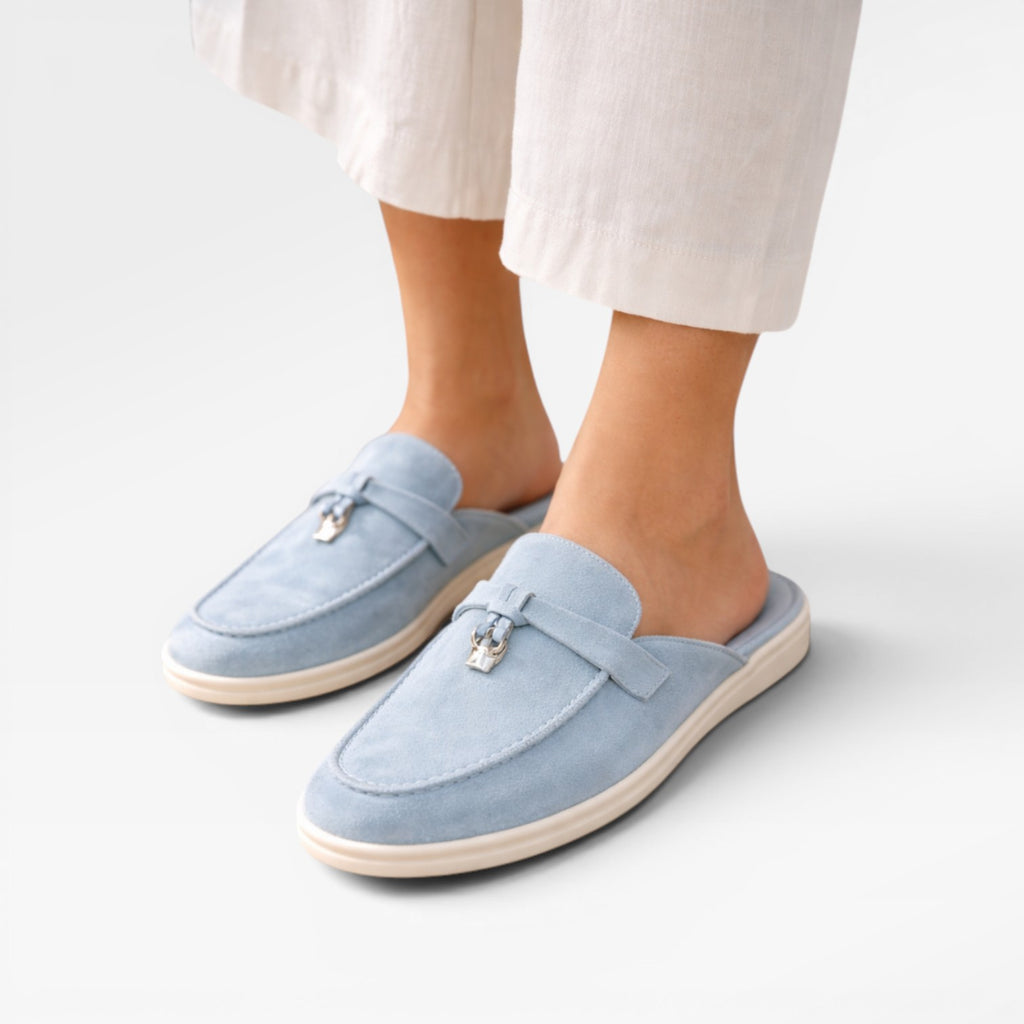 Women’s Slip On Suede Mules – Easy Everyday Comfort