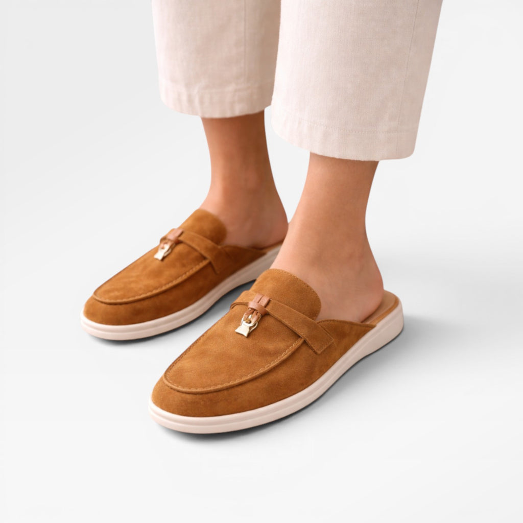Women’s Slip On Suede Mules – Easy Everyday Comfort
