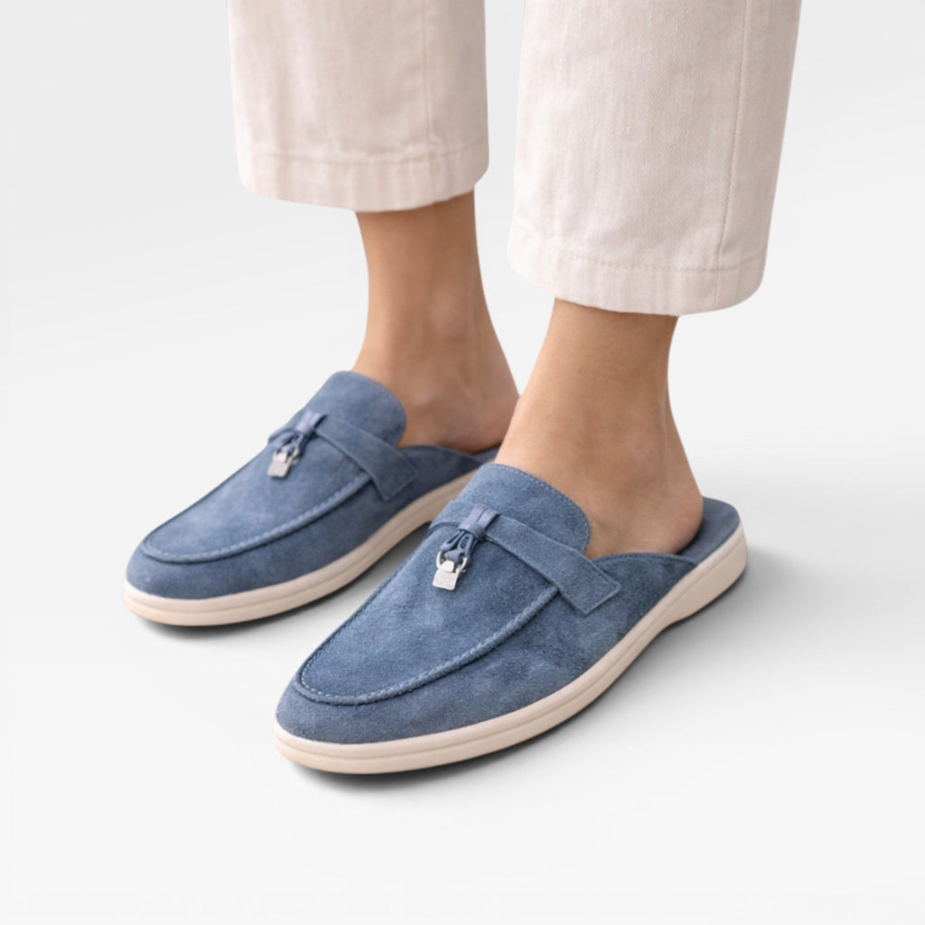 Women’s Slip On Suede Mules – Easy Everyday Comfort