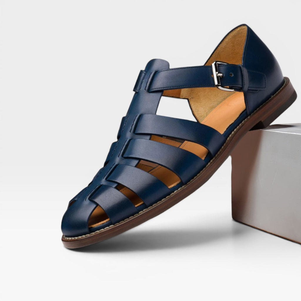 Sandales de pêcheur en cuir pour hommes – Style estival classique à bout fermé  