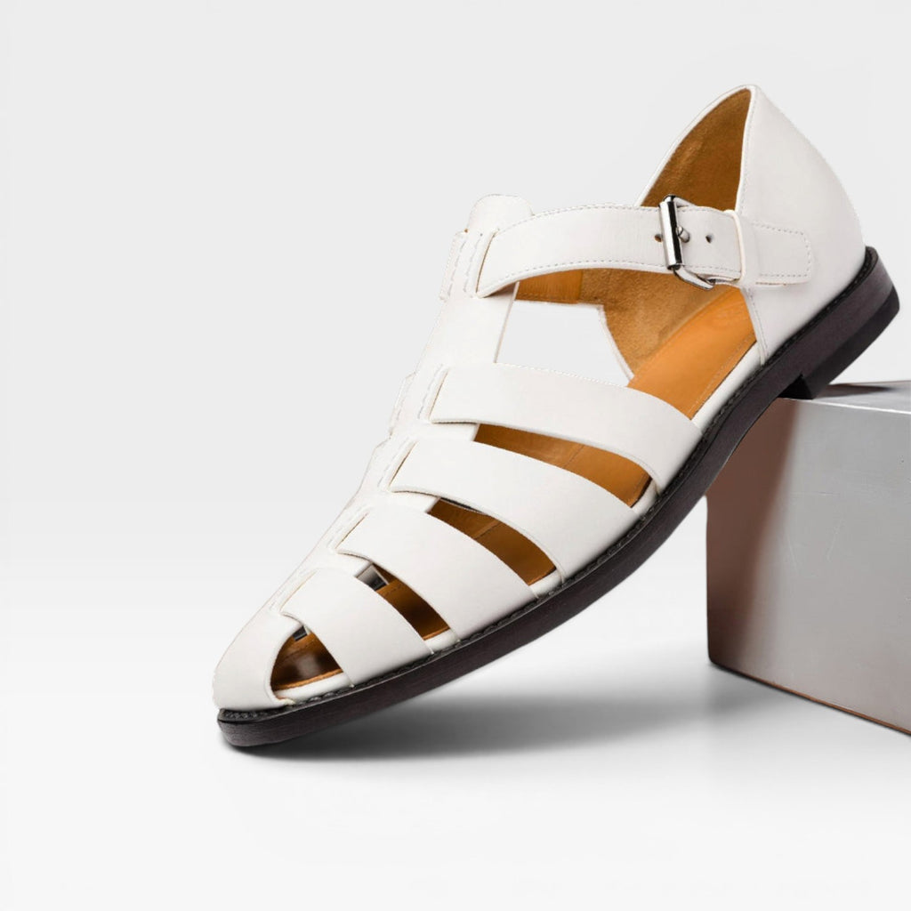 Sandales de pêcheur en cuir pour hommes – Style estival classique à bout fermé  