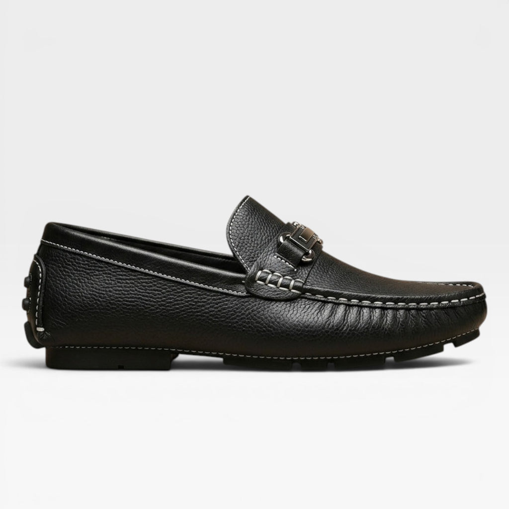 Mocassins conducteur en cuir pour hommes – Chaussures classiques à enfiler, style décontracté chic