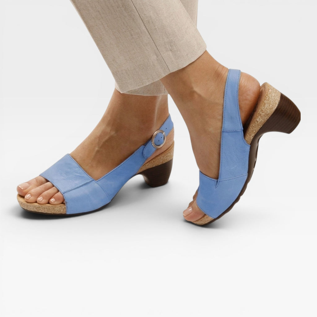 Women's Block Heel Sandals – Ankle Strap Comfortable Open Toe Style