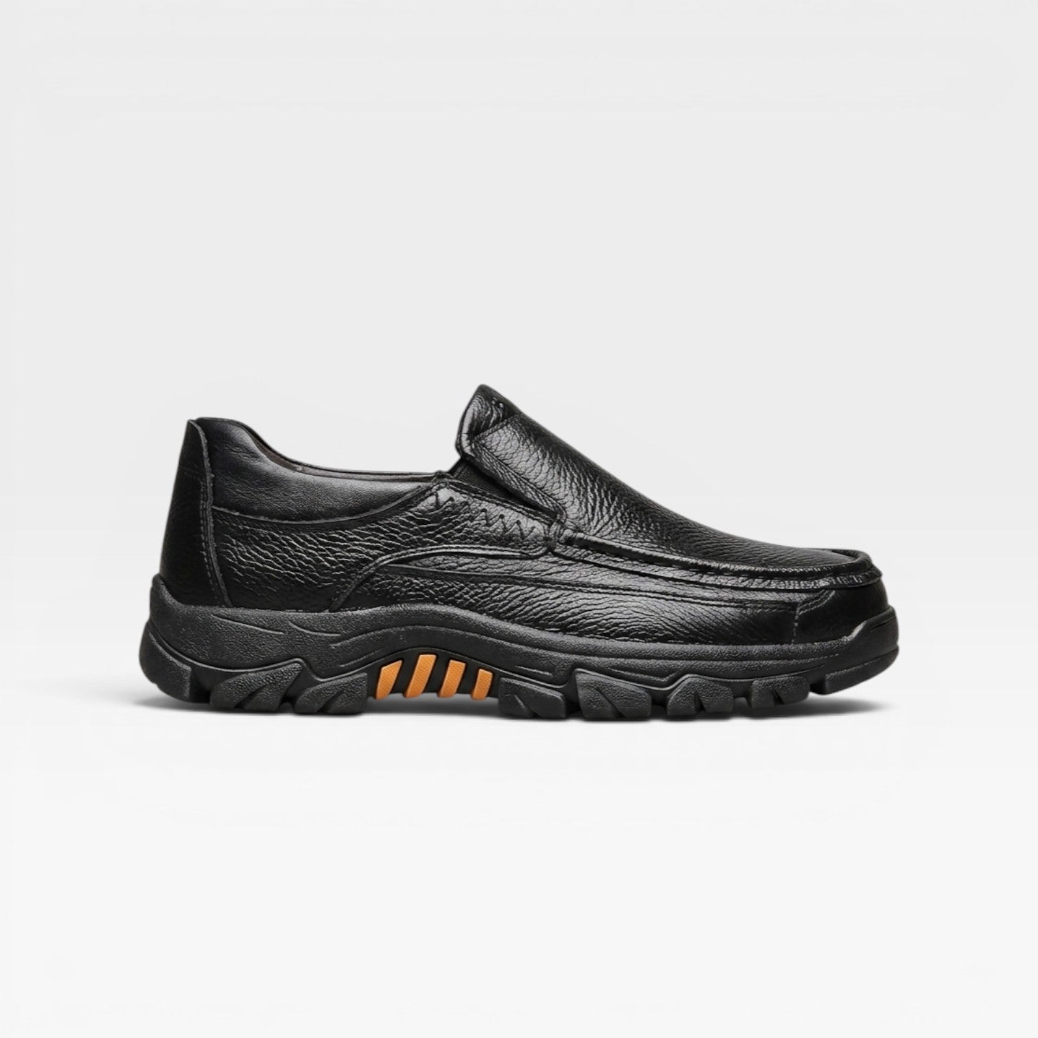 Men's Leather Slip On Shoes – Comfortable Cushioned Casual Walking Shoes