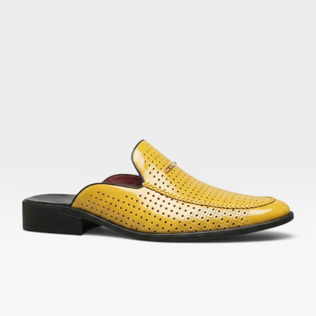 Men's Leather Mules – Backless Slip On Loafers Smart Casual Slides
