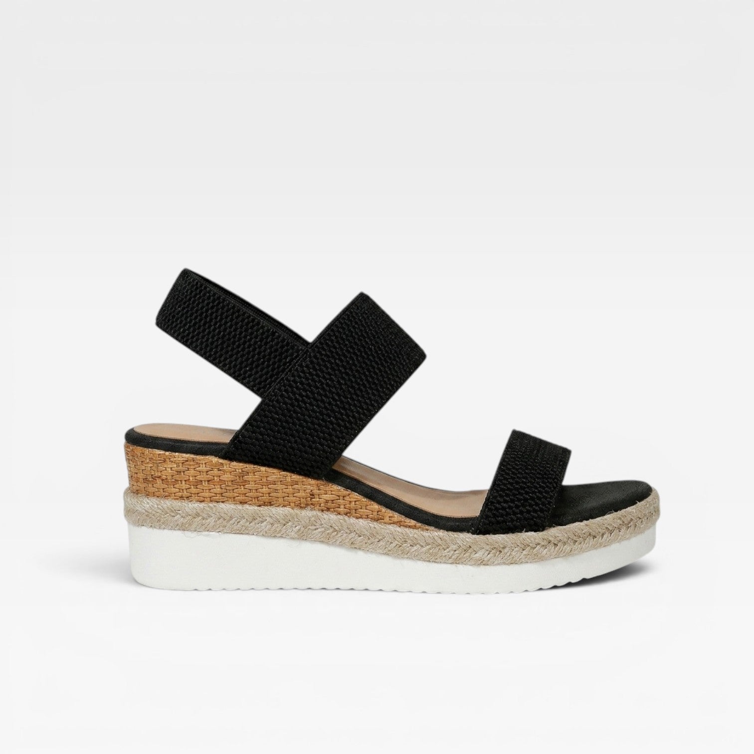Women’s Espadrille Platform Sandals – Elastic Strap Summer Sandals
