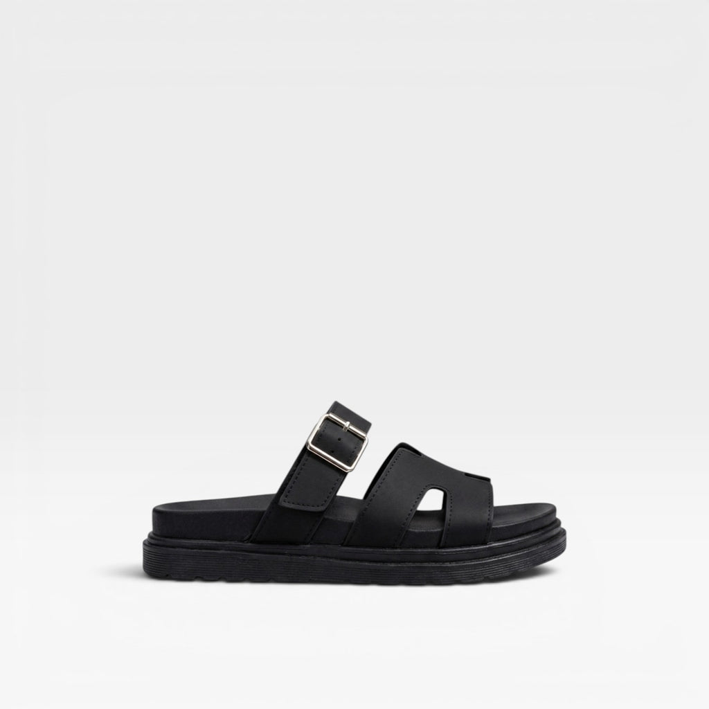 Women's Chunky Platform Sandals – Comfort Cross Band Cutout Ankle Strap for Everyday Wear
