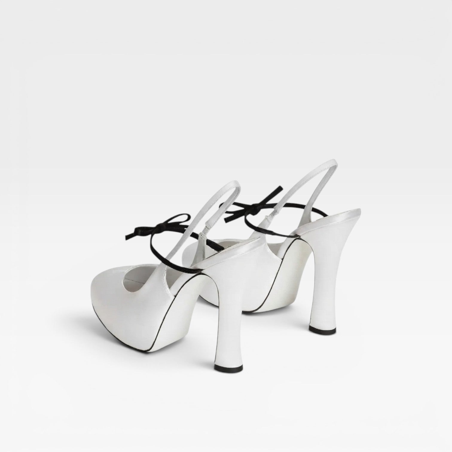 Women's Ballet Slingback Heels – Elegant Bow Sculpted Pumps for Special Occasions