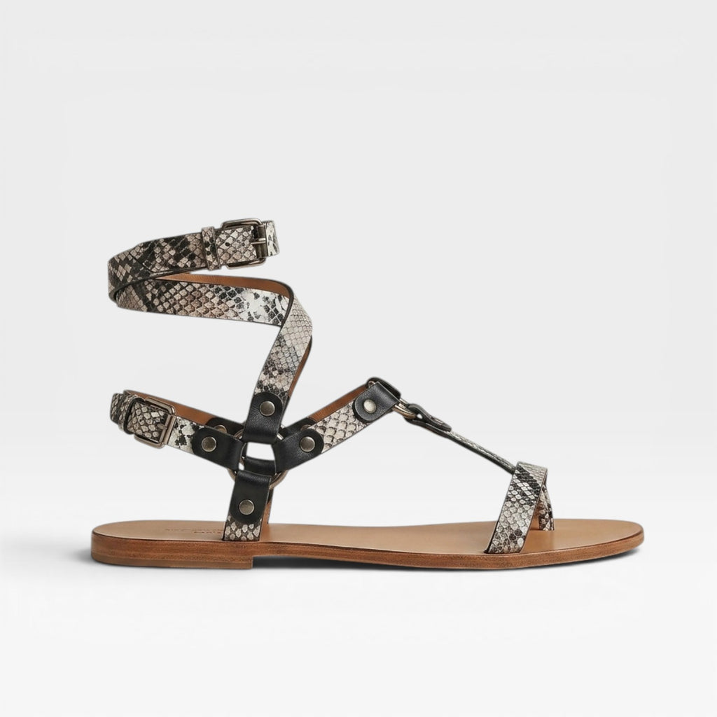 Women's Boho Gladiator Sandals – Flat Strappy Buckle Summer Style
