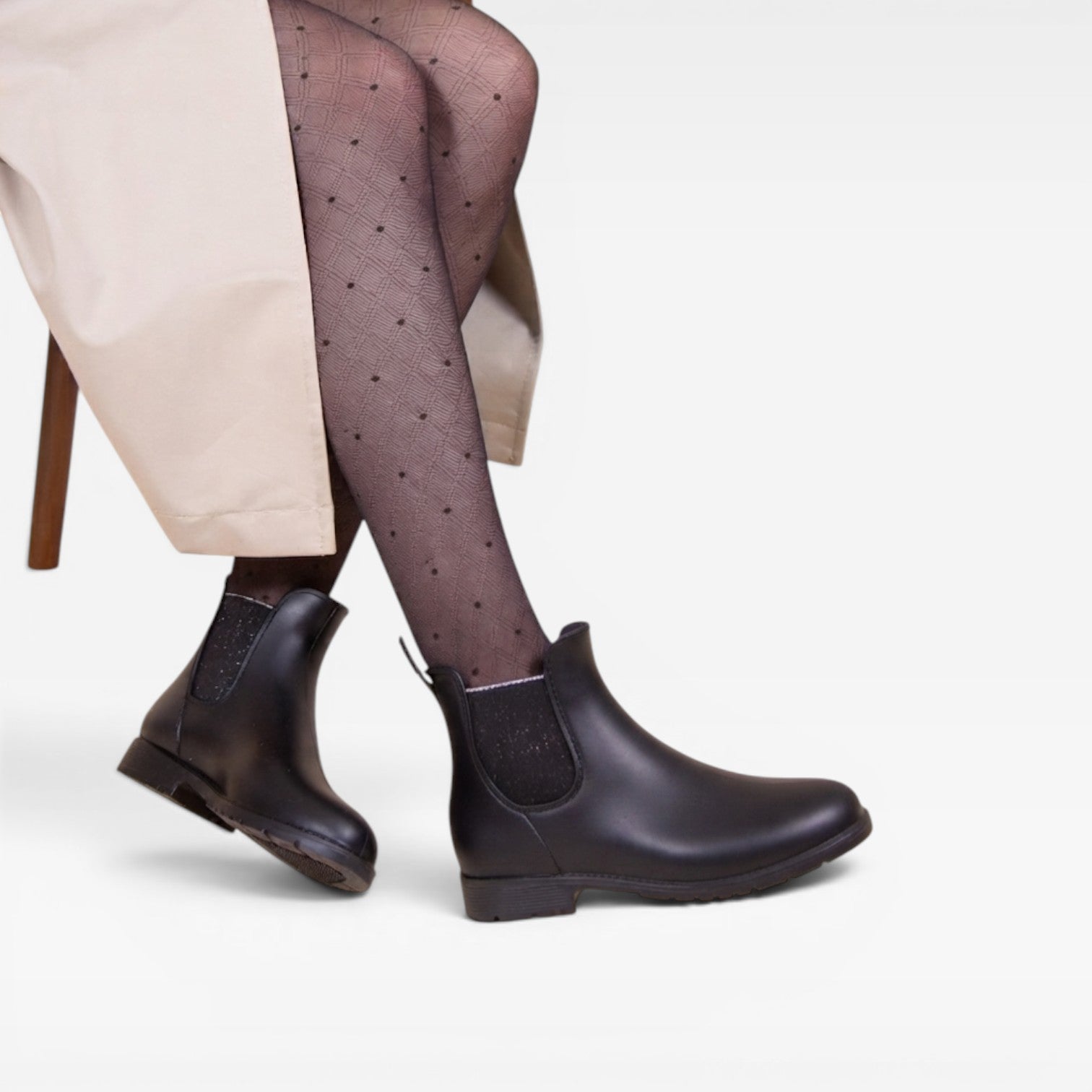 Bottes de pluie Chelsea pour femmes – Bottines élégantes, imperméables et faciles à enfiler