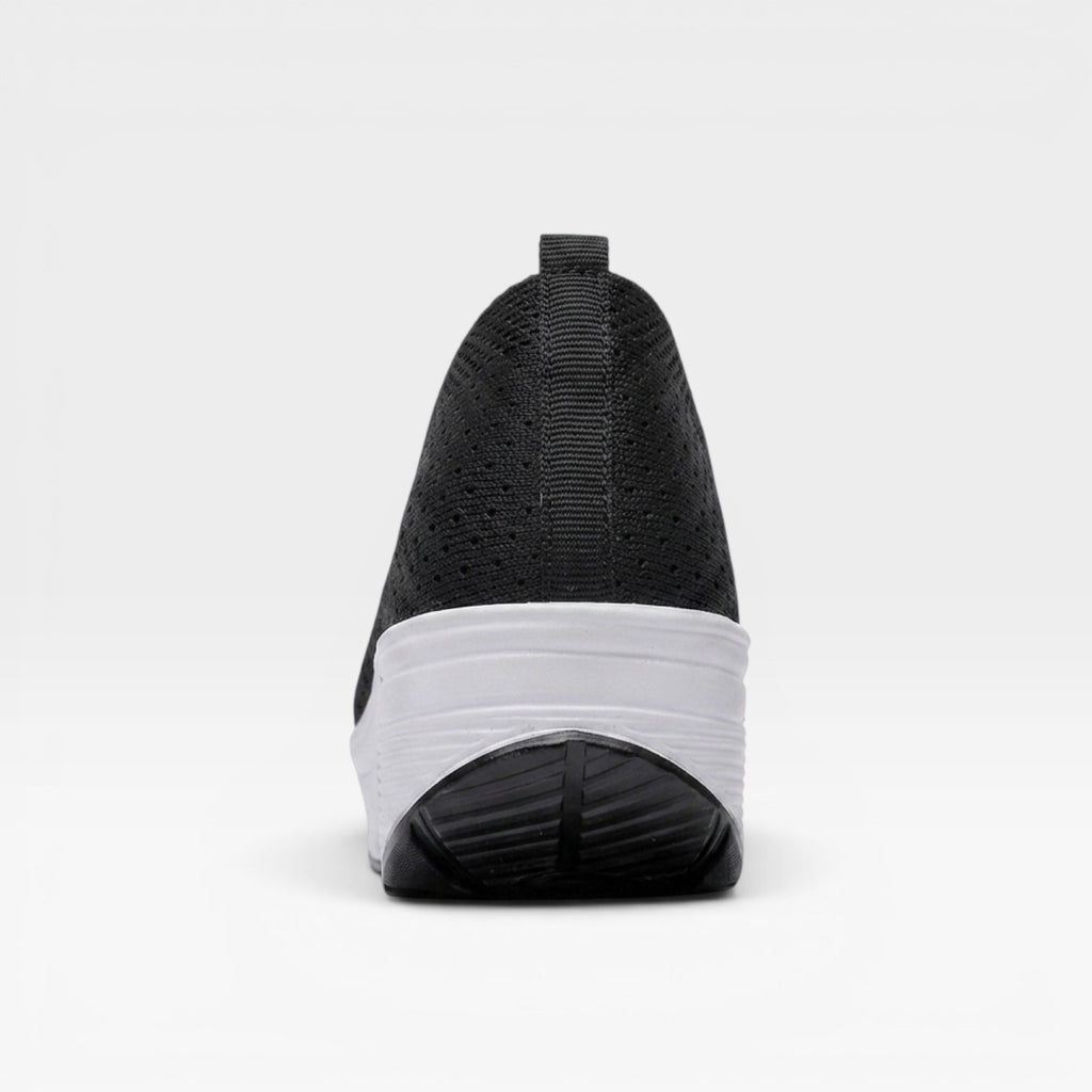 Baskets compensées à enfiler pour femmes – Sneakers respirantes en maille avec coussin d'air pour la marche