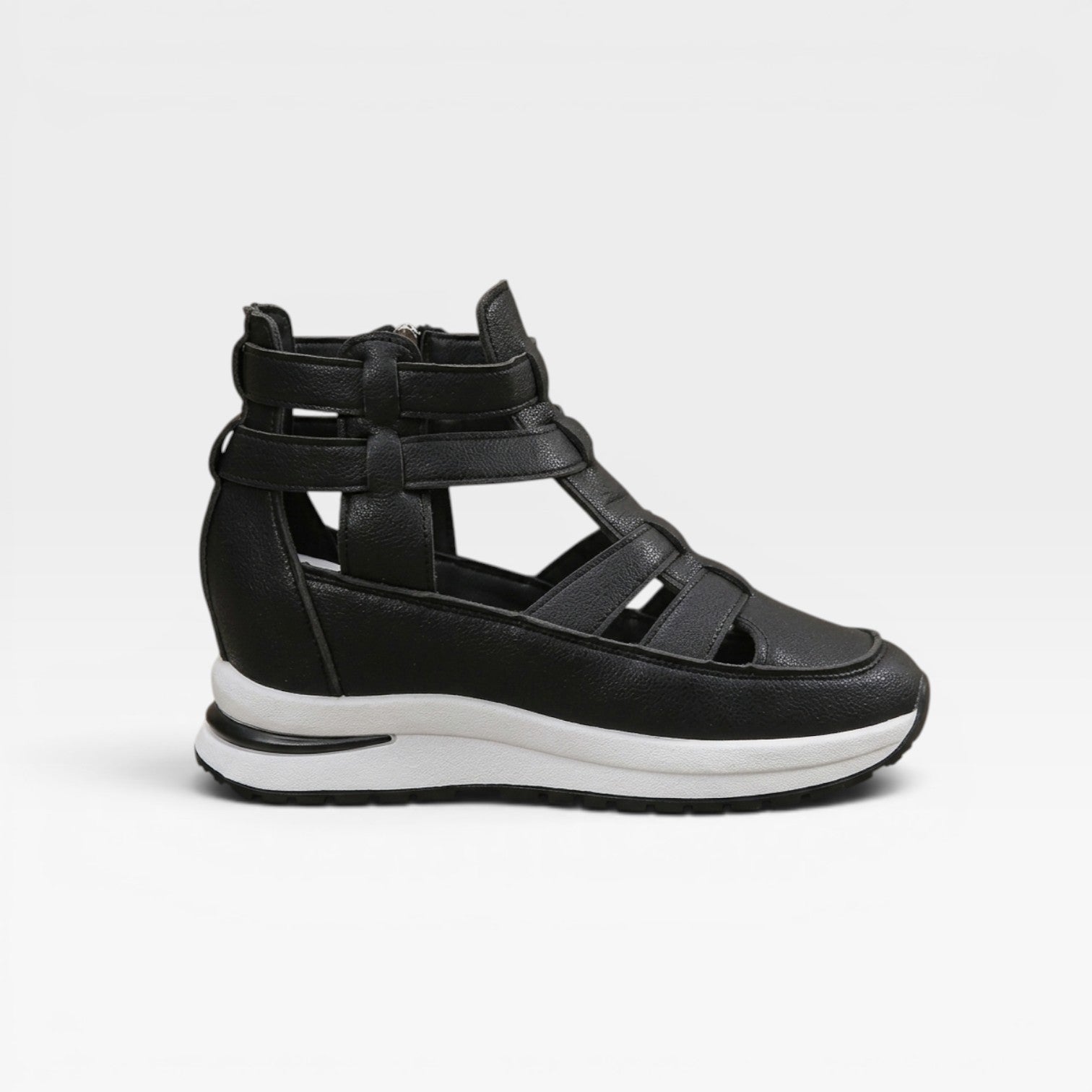 Women's Platform Wedge Sandals – Cut Out Strap High Top Sneakers