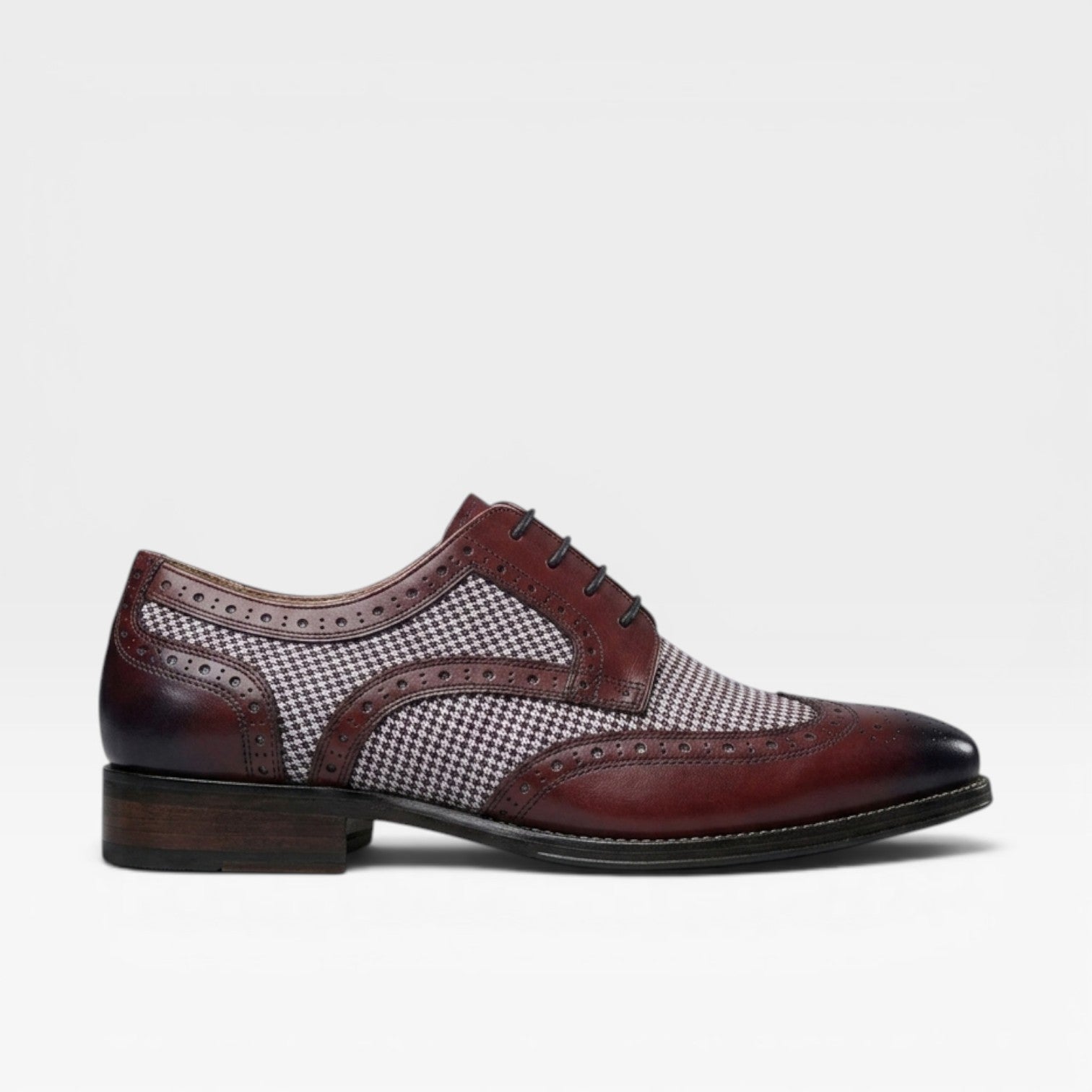 Chaussures Oxford brogues à bout golf pour hommes – Chaussures habillées classiques en cuir à lacets