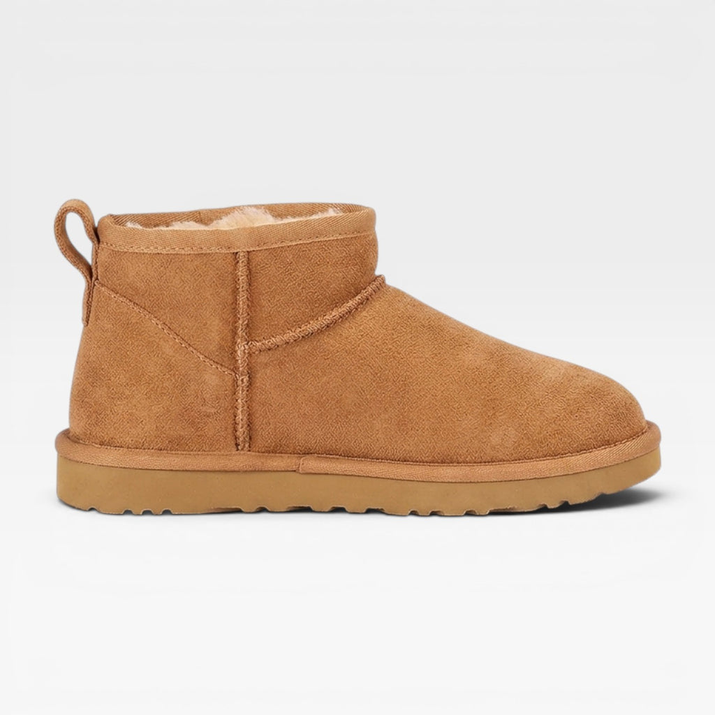 Women's Suede Ankle Boots – Low Cut Cozy Winter Booties