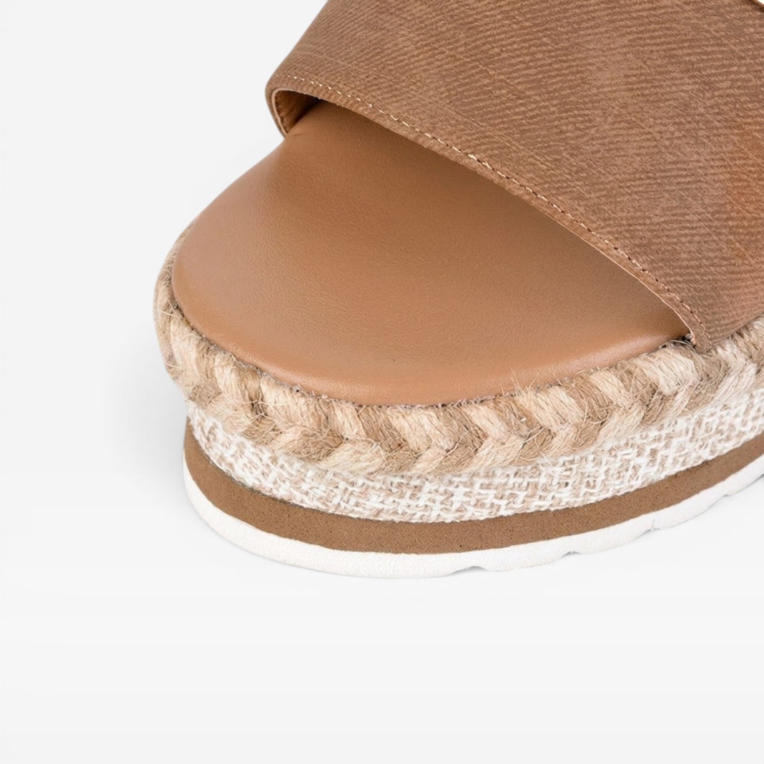 Women's Espadrille Wedge Slides – Comfortable Open Toe Summer Sandals