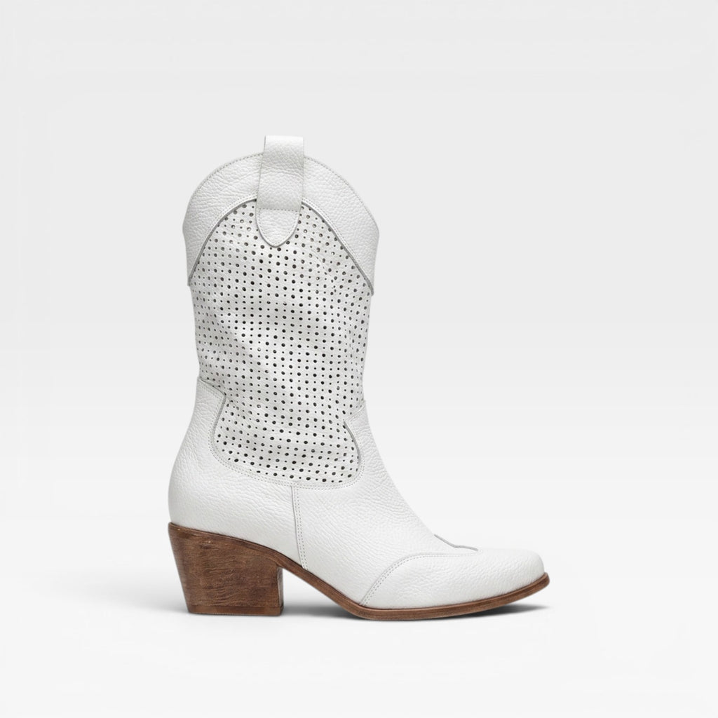 Women’s Western Cowgirl Boots – Breathable Perforated Summer Boots