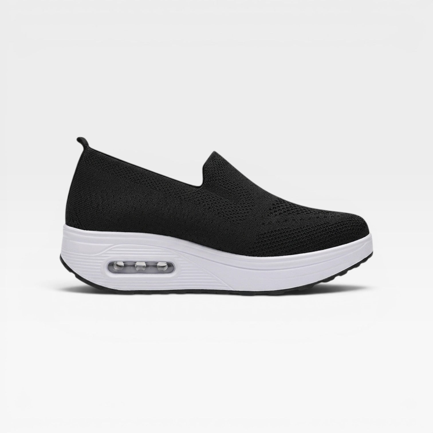Baskets compensées à enfiler pour femmes – Sneakers respirantes en maille avec coussin d'air pour la marche