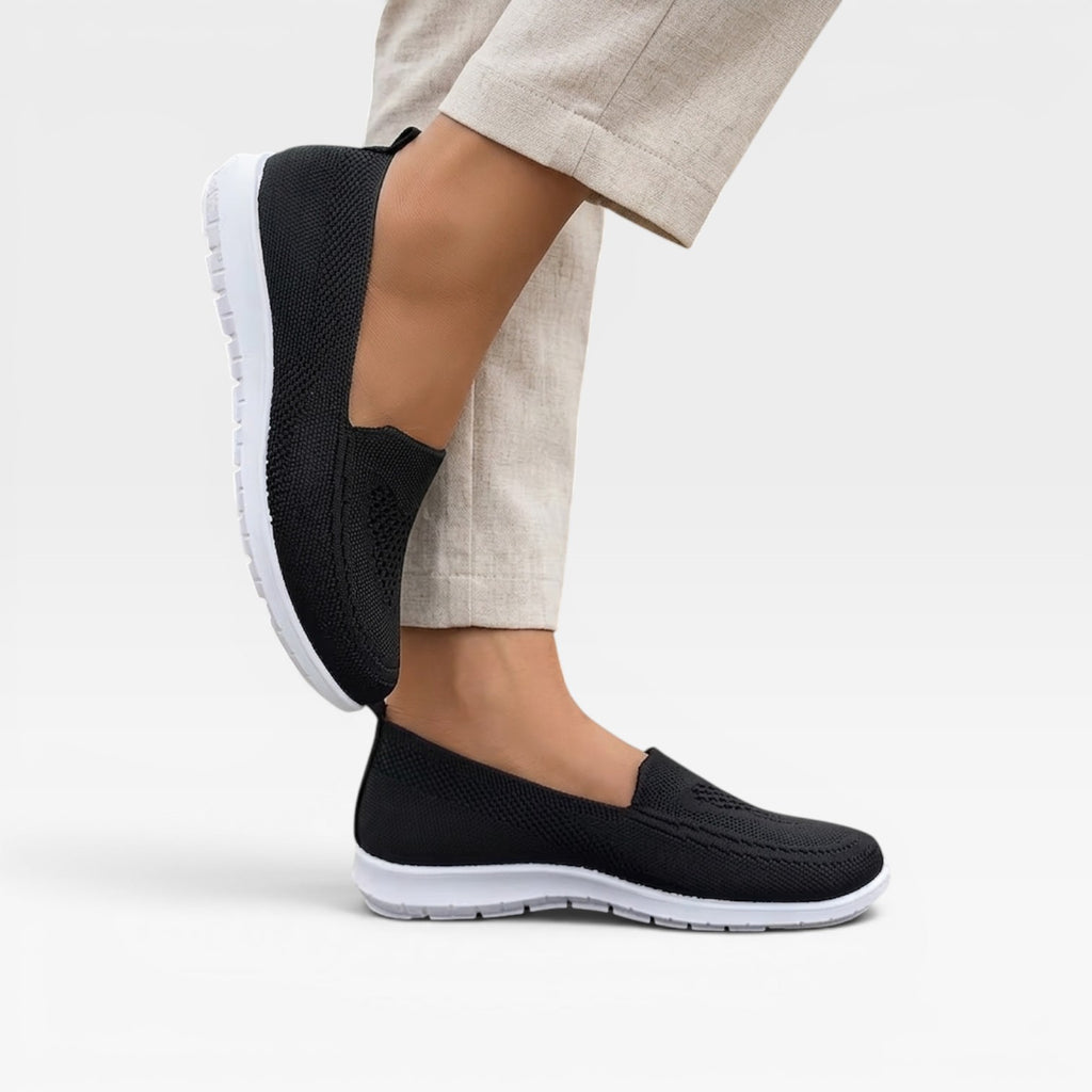 Women's Breathable Knit Slip On Trainers – Comfortable Walking Shoes