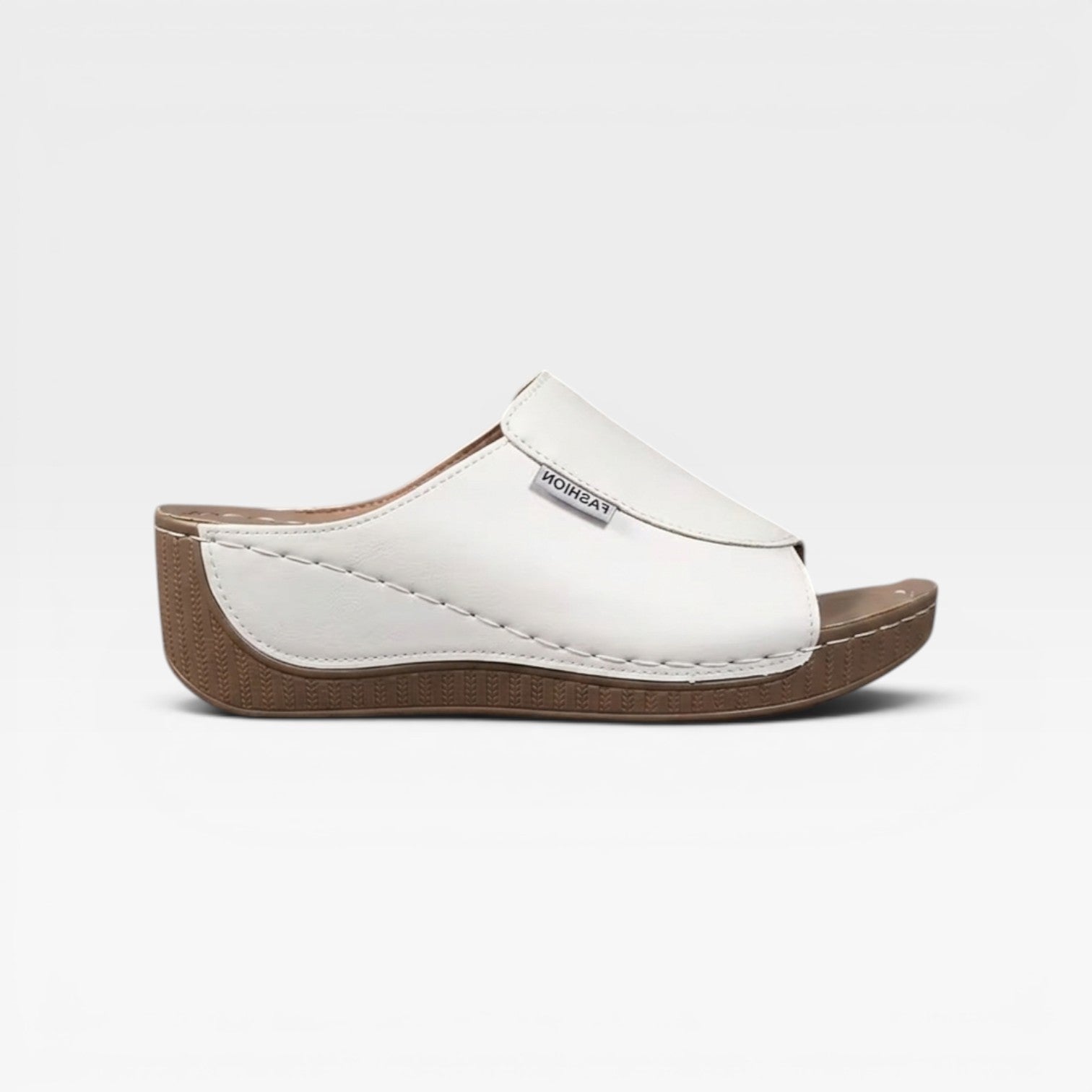 Women's Cushioned Wedge Slide Sandals – Comfortable Open Toe Summer Slides