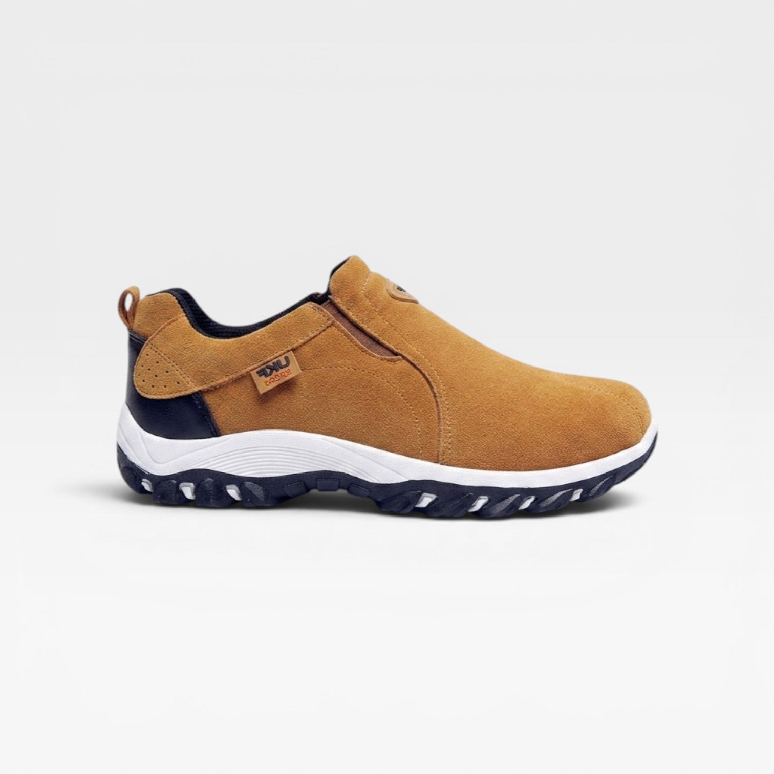 Men's Slip On Outdoor Walking Shoes – Suede Comfortable Casual Trainers