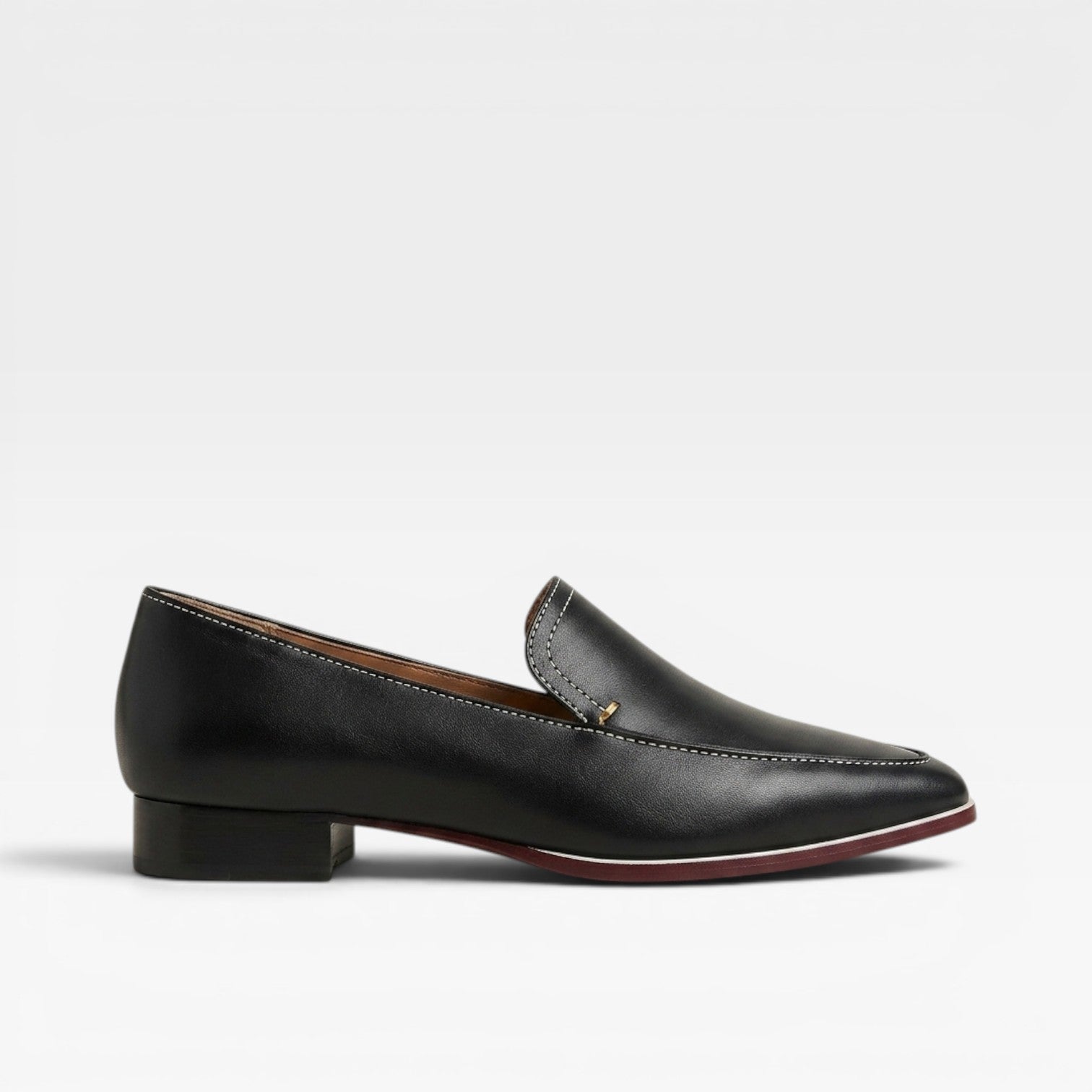 Women’s Minimalist Leather Loafers – Elegant Slip-On Shoes