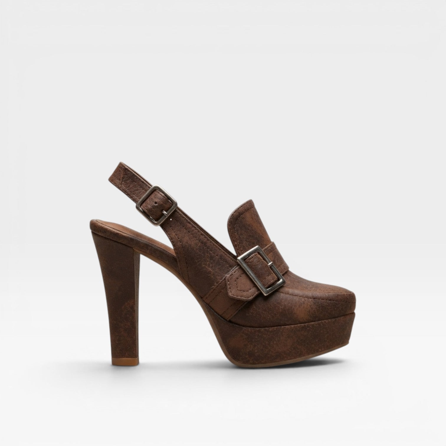 Women's Slingback Block Heel Pumps – Elegant Buckle Strap Shoes for Special Occasions