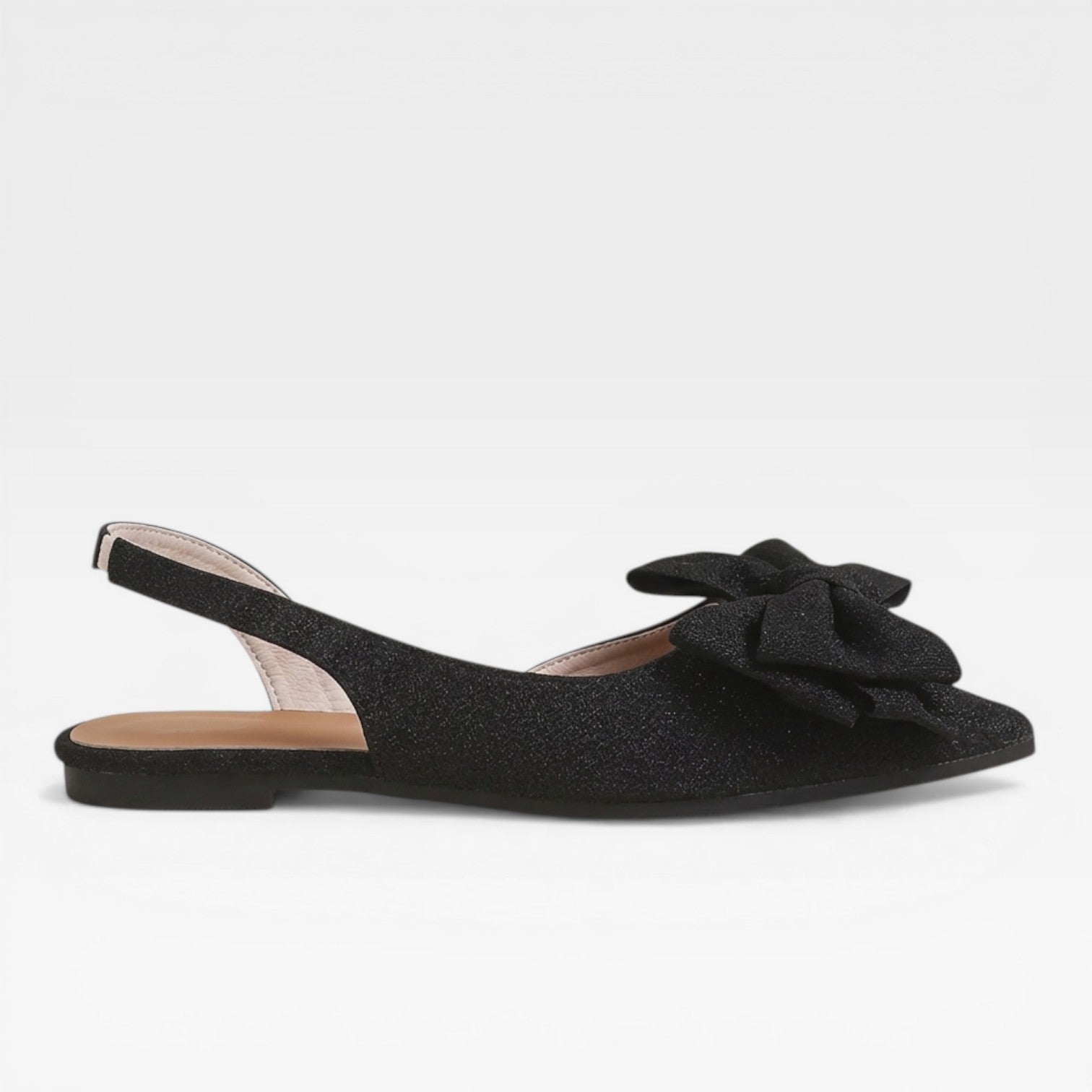 Women’s Pointed Toe Slingback Flats with Bow