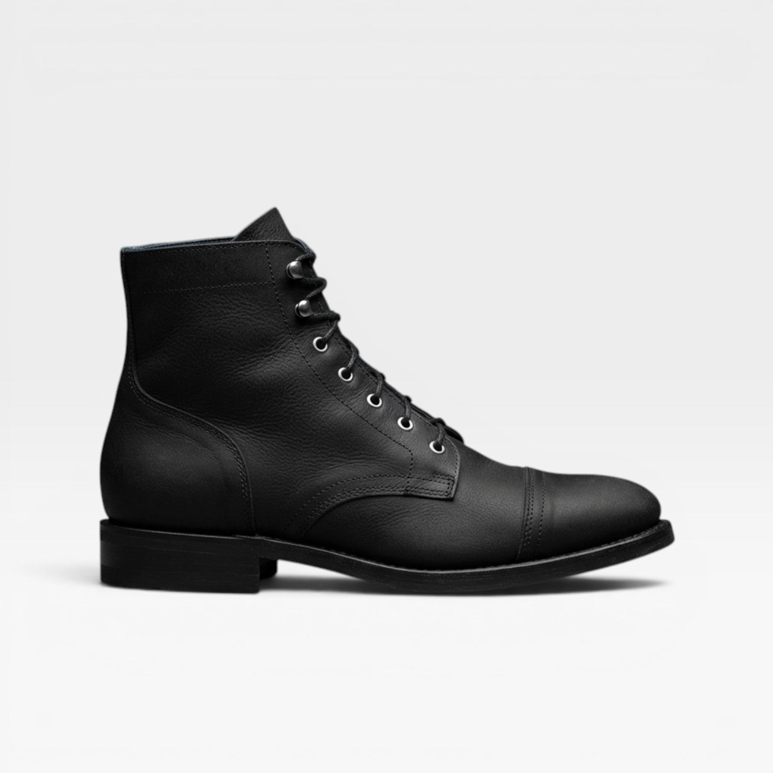 Bottes vintage en cuir pour hommes – Chaussures classiques à lacets avec bout renforcé