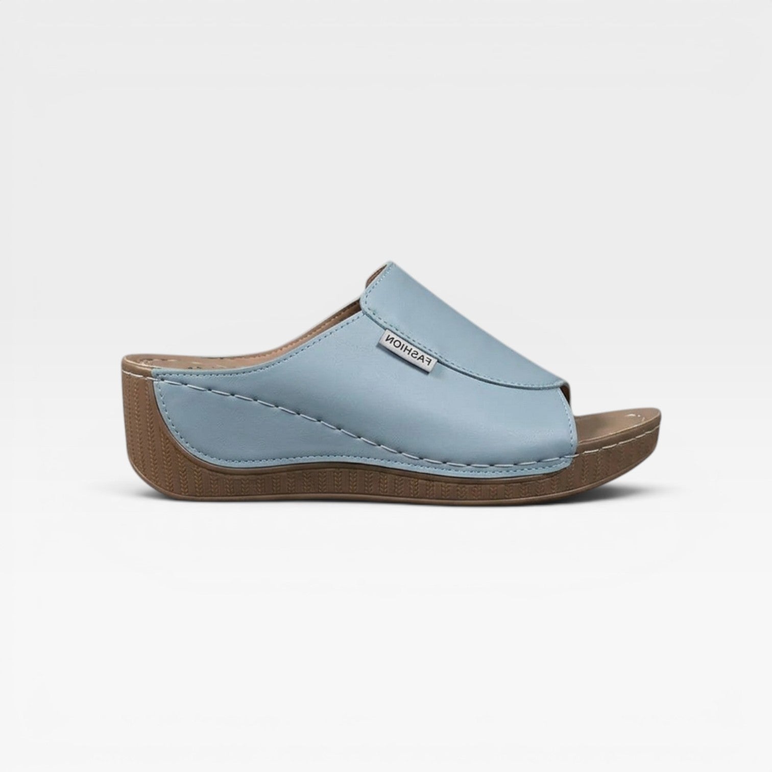 Women's Cushioned Wedge Slide Sandals – Comfortable Open Toe Summer Slides