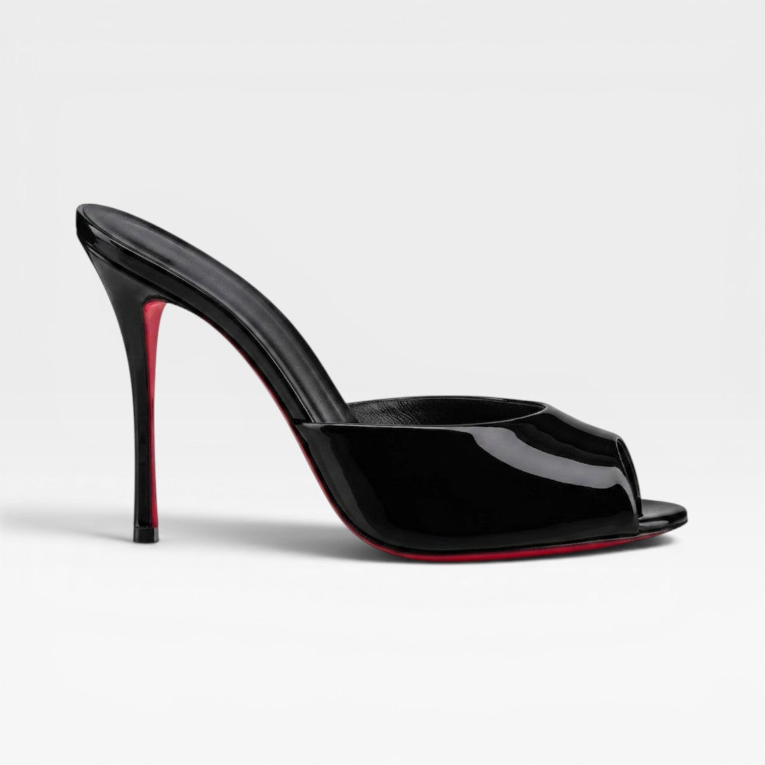 Women's Pointed Toe Leather Mules – Elegant Slip On High Heel Pumps for Special Occasions