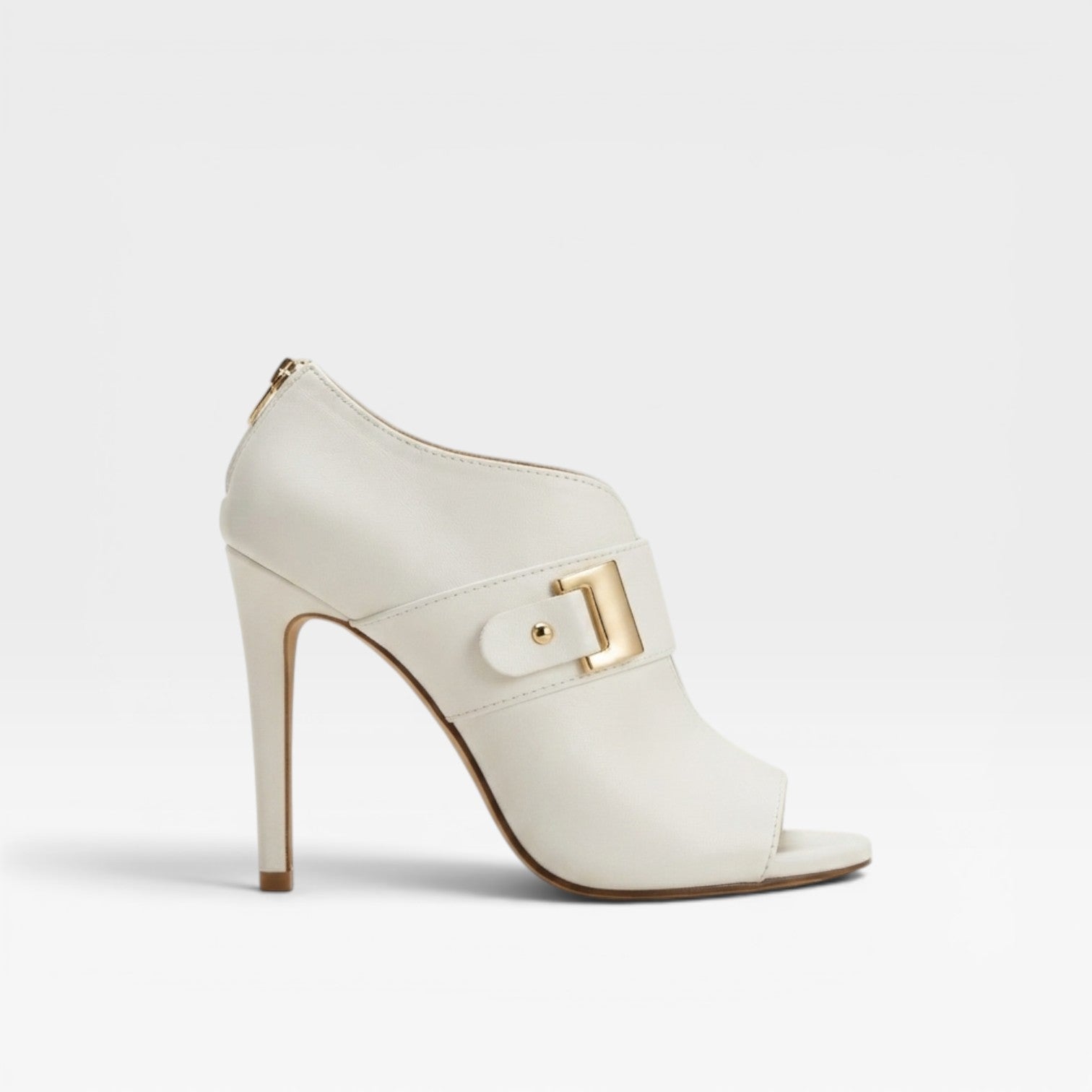 Women's Peep Toe Stiletto Booties – Elegant Buckle Strap Heels for Special Occasions
