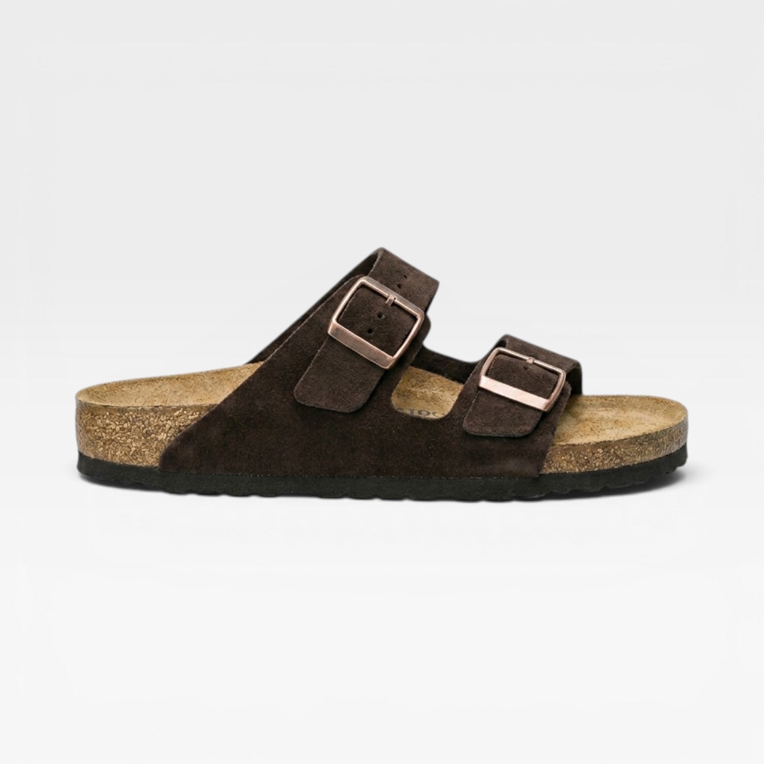 Men's Cork Footbed Sandals – Two Strap Adjustable Buckle Summer Slides