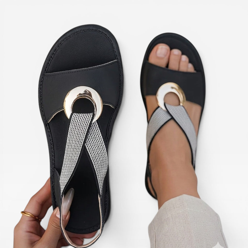 Women's Boho Summer Sandals – Toe Loop Comfortable Slingback Style