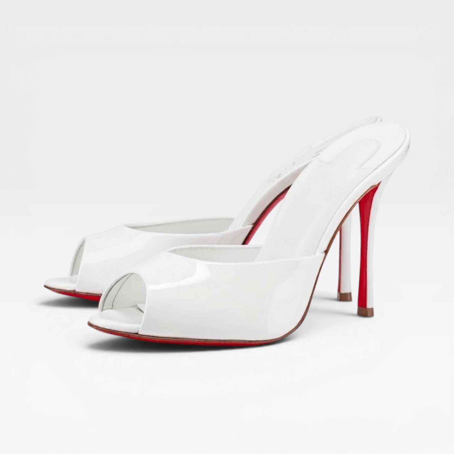 Women's Pointed Toe Leather Mules – Elegant Slip On High Heel Pumps for Special Occasions