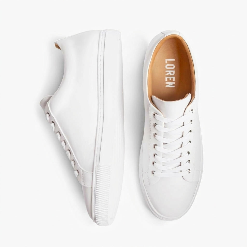 Men's Genuine Leather Low-Top Trainers