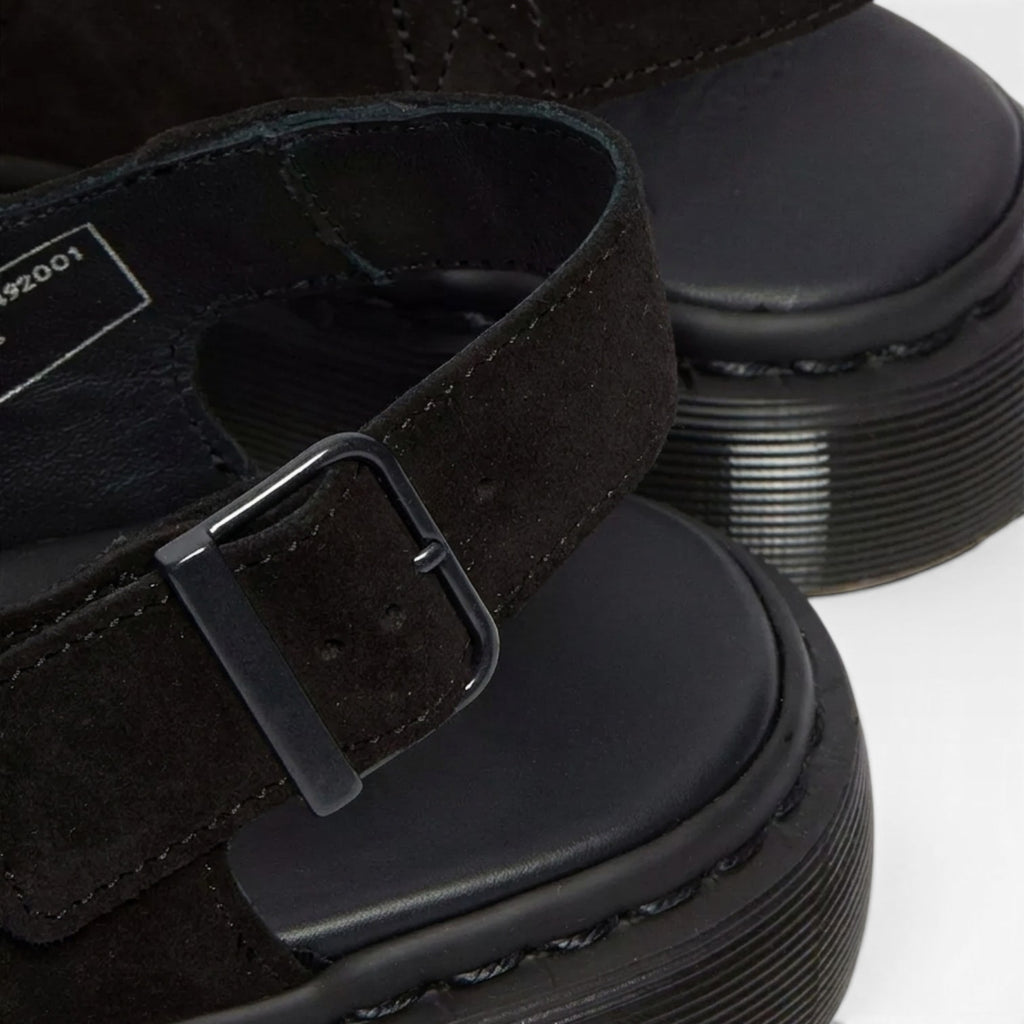 Men's Suede Double Buckle Mules – Closed Toe Comfort Clogs