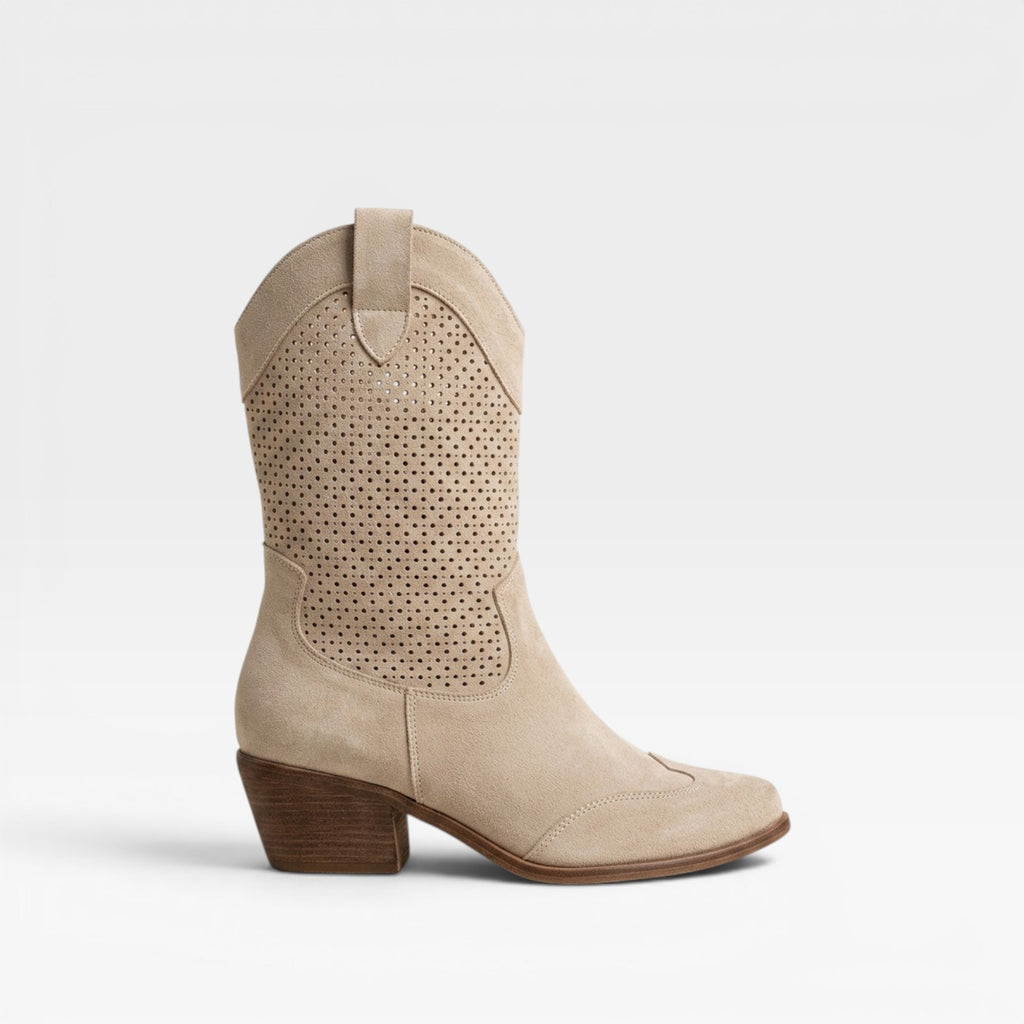 Women’s Western Cowgirl Boots – Breathable Perforated Summer Boots